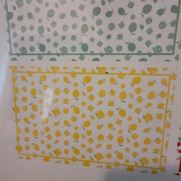 G! Fruity Paper Placemats Lemons Limes Oranges Cherries 4 designs Shower T40 - Picture 6 of 8